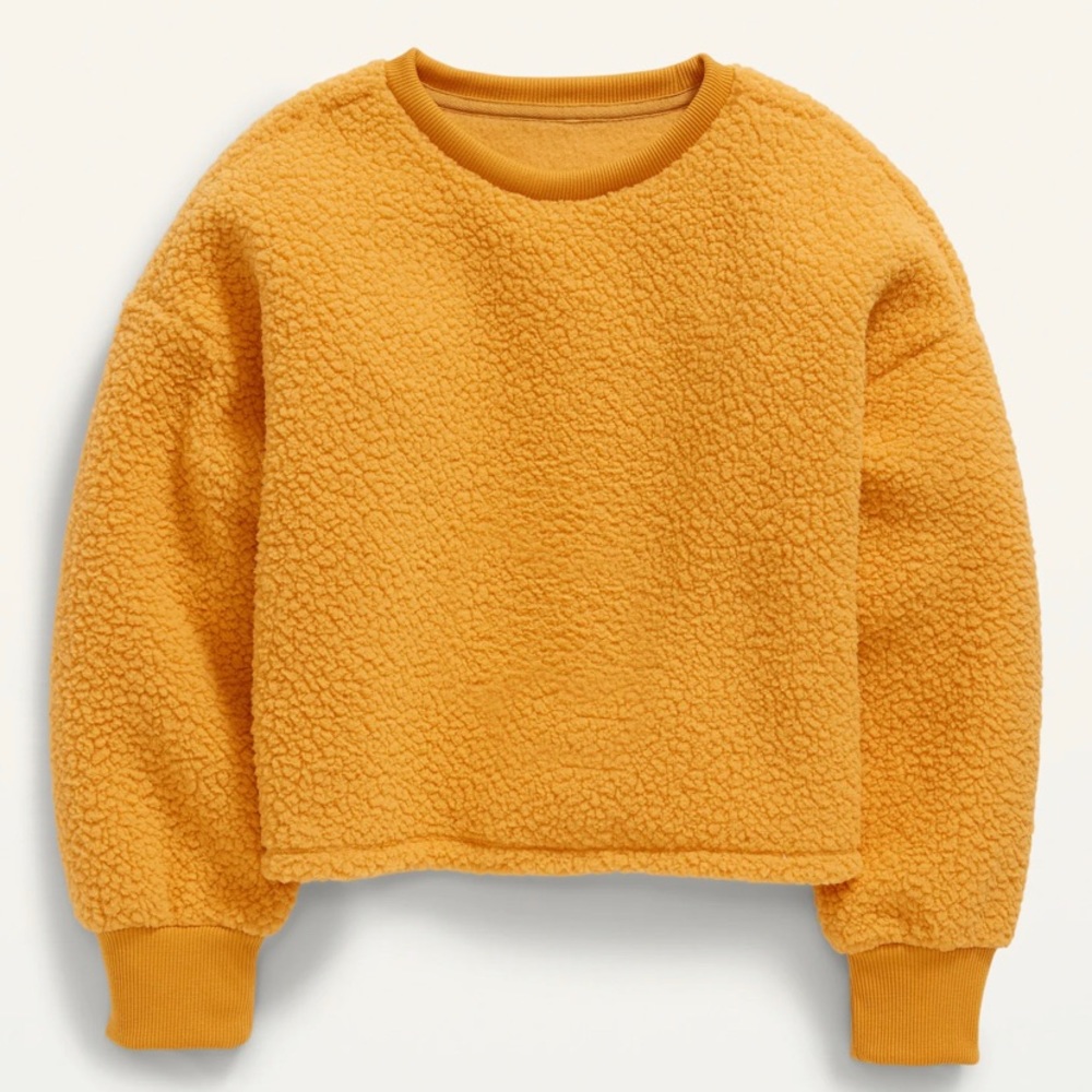 NWT Old Navy Slouchy Sherpa Sweatshirt for Girls Large